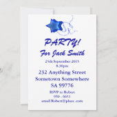 50e feest met discobal en regenboog van sterren kaart (Achterkant)