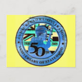 50e feestdag embleem briefkaart (Voorkant)