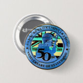 50e feestdag embleem ronde button 5,7 cm (Voorkant /achterkant)