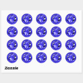50e feestdag embleem ronde sticker (Vel)