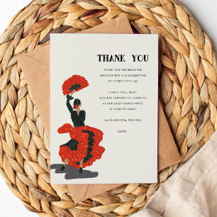 50e Flamenco Danser Verjaardagsfeest Bedankkaart