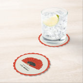 50e Flamenco Fan Verjaardagsfeest Kartonnen Onderzetters (Insitu)