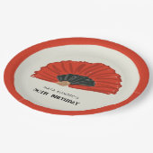 50e Flamenco Fan Verjaardagsfeest Papieren Bordje (Gekanteld)