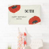 50e Flamenco Fan Verjaardagsfeest Spandoek (Insitu)