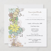 50e Floral Wedding Jubileum Aangepaste uitnodiging (Achterkant)