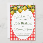 50e Foto Citroen Italiaans Thema Rood Wit Patroon Kaart (Voorkant)