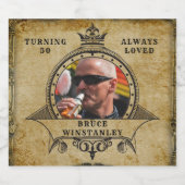 50e  foto van geboorte - sjabloon bier etiket (Enkel label)