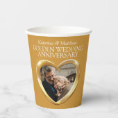 50e foto van het 50e Golden Wedding-jubileum Papieren Bekers (Voorkant)