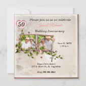 50e Foto Wedding Jubileum Party Uitnodiging (Voorkant)