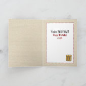 50e Funny Poker Hand Gambling Birthday Kaart (Binnen)