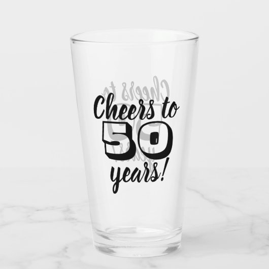50e geboorte-kaas tot 50 jaar bier/Drink Glas (Achterkant)