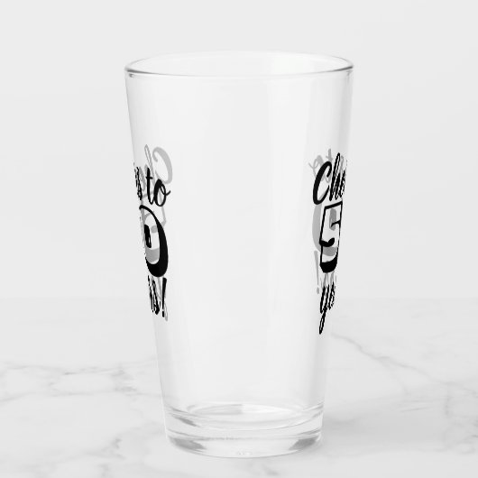 50e geboorte-kaas tot 50 jaar bier/Drink Glas (Links)