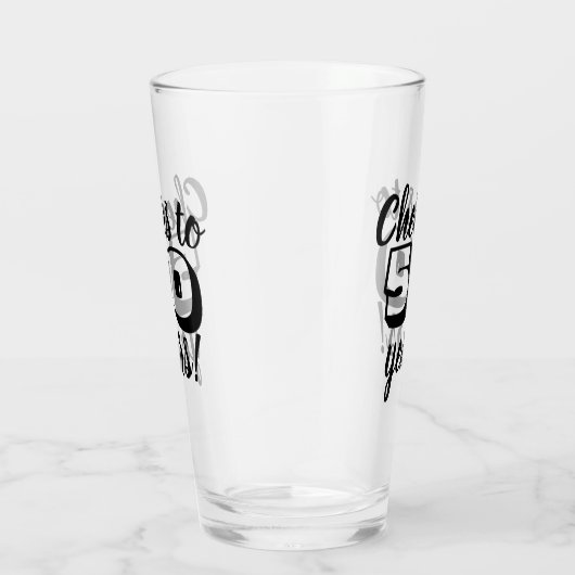 50e geboorte-kaas tot 50 jaar bier/Drink Glas (Rechts)