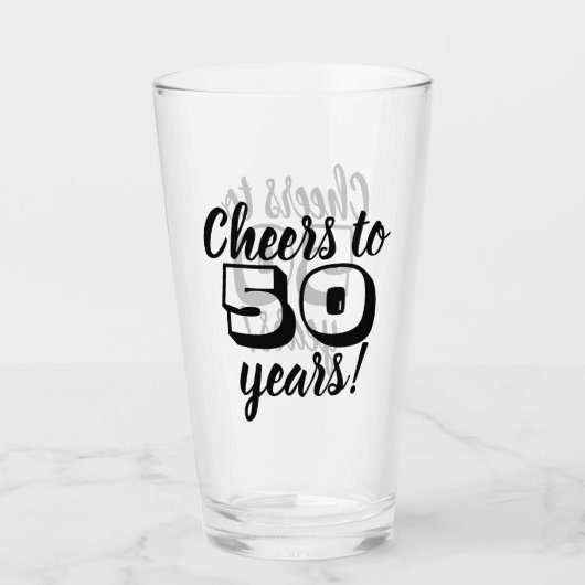 50e geboorte-kaas tot 50 jaar bier/Drink Glas (Voorkant)