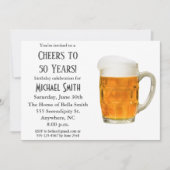 50e geboorte-kaas tot 50 jaar Moderne bier Uitvoer Kaart (Voorkant)