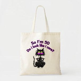 50e geboortecat tote bag