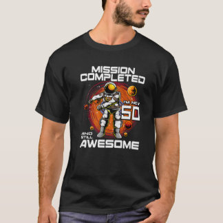 50e geboortedag Astronaut 50 jaar oude buitenruimt T-shirt