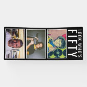 50e geboortedag foto-banner spandoek (Horizontaal)