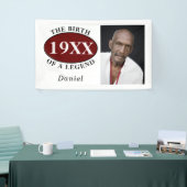 50e geboortedag foto foto foto geboortedatum legge spandoek (Beurs)