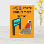 50e geboortedag kaart (Gele Bloem)