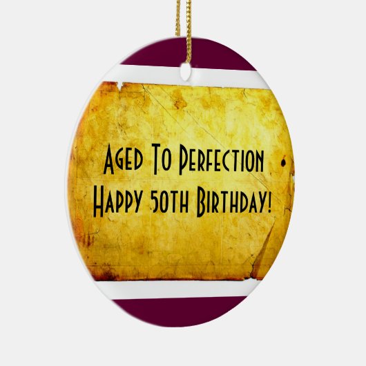 50e geboortedag keramisch ornament (Rechts)