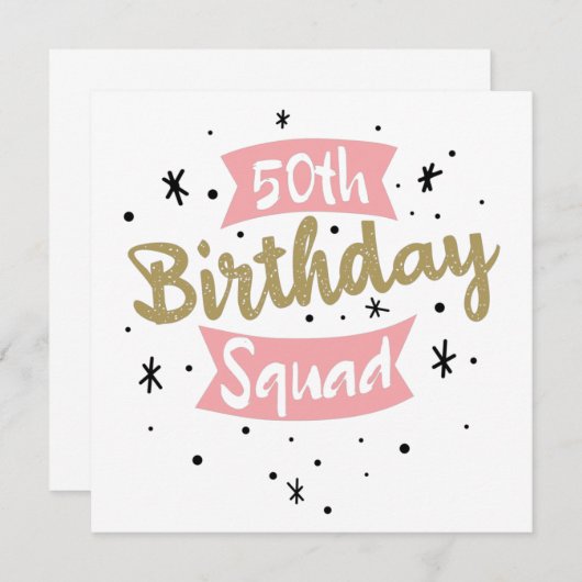 50e geboortedag save the date (Voorkant / Achterkant)