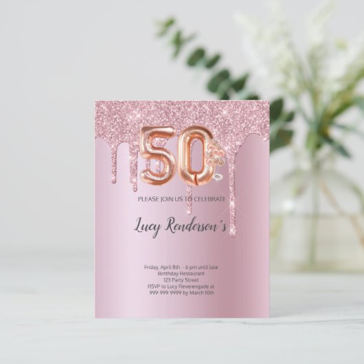 50e geboortedag voor haar (Staand voorkant)