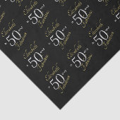 50e gepersonaliseerde 50e Fabulous Black Gold  Tissuepapier (Detail)