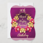 50e gezouten en hoogbeviste verjaardag kaart (Voorkant)