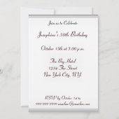 50e Gold Black Birthday Jubileum Kaart (Achterkant)