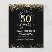 50e Gold-dag Opslaan van datum budgetuitnodiging (Voorkant)