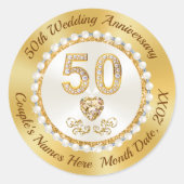 50e Gold en Ivory, Envelope Seal Stickers (Voorkant)