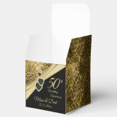 50e Gold Glitter-Jubileum Bedankdoosjes (Geopend)