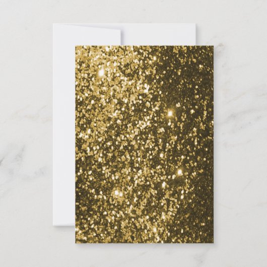50e Gold Glitter-Jubileum - Bewaar de datum Save The Date (Achterkant)