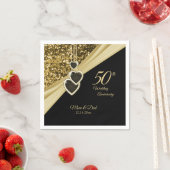 50e Gold Glitter-Jubileum Servet (Insitu)