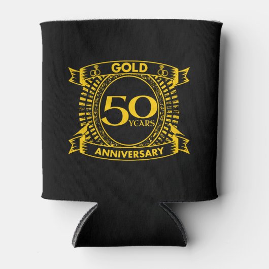 50e Gold Wedding-Jubileum Blikjeskoeler (Voorkant)