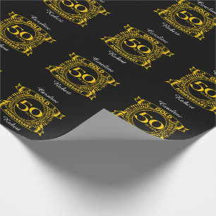 50e Gold Wedding-Jubileum Cadeaupapier