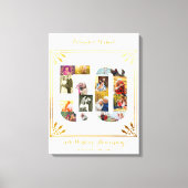 50e Gold Wedding Jubileum Foto Collage White Canvas Afdruk (Voorkant)