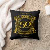 50e Gold Wedding-Jubileum Kussen (Deken)