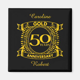 50e Gold Wedding-Jubileum Magneet