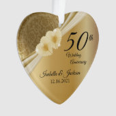 50e 💞 Gold Wedding Jubileum Ornament (voorkant)