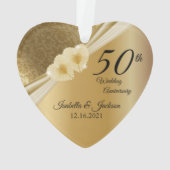 50e 💞 Gold Wedding Jubileum Ornament (achterkant)