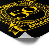 50e Gold Wedding-Jubileum Poster (Hoek)