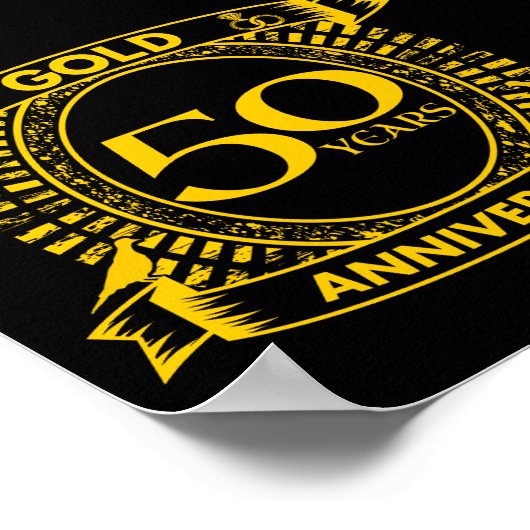50e Gold Wedding-Jubileum Poster (Hoek)