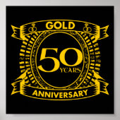 50e Gold Wedding-Jubileum Poster (Voorkant)