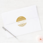 50e Gold Wedding-Jubileum Ronde Sticker (Envelop)
