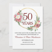 50e Gold Wedding-Jubileum Save The Date (Voorkant)