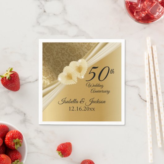 50e Gold Wedding-Jubileum Servet (Insitu)