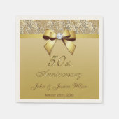 50e Gold Wedding-Jubileum Servetten (Voorkant)