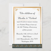 50e Golden Art Deco Jubileum Uitnodigen Save The Date (Achterkant)